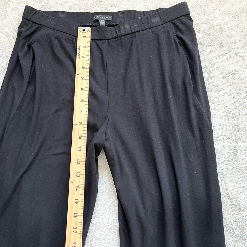 EILEEN FISHER PULL ON BLACK PANTS W/ POCKETS SIZE MEDIUM STAPLE CAPSULE WARDROBE - Picture 7 of 8